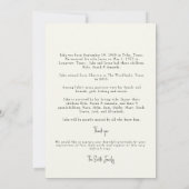 Cream Viering van het Leven Foto Kaart (Achterkant)