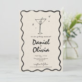 Cream Vintage Wedding Kaart (Staand voorkant)