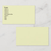 Cream-Visitekaartjes Visitekaartje (Voorkant / Achterkant)