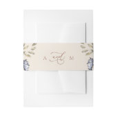 Cream Waterverf Floral Monogram Bruiloft Uitnodigingen Wikkel (Voorkant Voorbeeld)