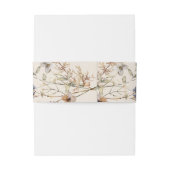 Cream Waterverf Floral Monogram Bruiloft Uitnodigingen Wikkel (Achterkant Voorbeeld)