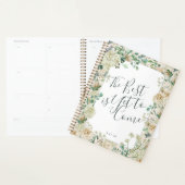 Cream Waterverf Floral Wedding Journal Planner (Display)
