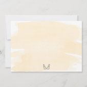 Cream Waterverf Gouden Lingerie Party Vrijgezellen Kaart (Achterkant)