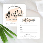 Cream Waterverf Modern Hair Salon Gift Kaart Vierkante Visitekaartje