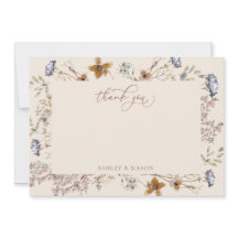 Cream Waterverf Wildflower Kalligrafie