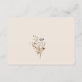 Cream Waterverf Wildflower Kalligrafie RSVP Informatiekaartje (Achterkant)