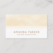 Cream waterverf witte spa boetiek beauty stylist visitekaartje (Voorkant)