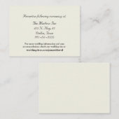 Cream Wedding Enclosure kaarten (Voorkant / Achterkant)