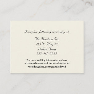 Cream Wedding Enclosure kaarten