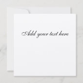 Cream Wedding Invitation Monogram Black Damask Kaart (Achterkant)