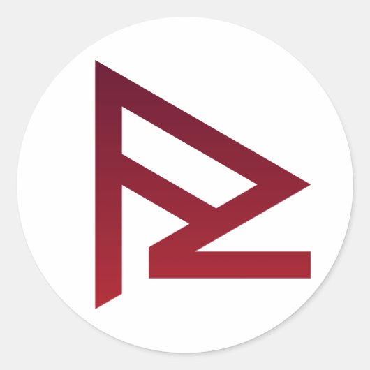 Cream Wheels Glyph Ronde Sticker (Voorkant)