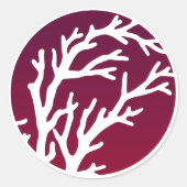 Cream Wheels Tree Ronde Sticker (Voorkant)