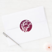 Cream Wheels Tree Ronde Sticker (Envelop)