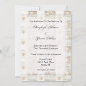 Cream White Beige Boho Hearts Wedding Kaart (Voorkant)