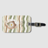 Cream White Daisy Flowers Bagagelabel (Voorkant (horizontaal))