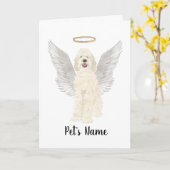Cream White Doodle Sympathy Memorial Kaart (Gele Bloem)