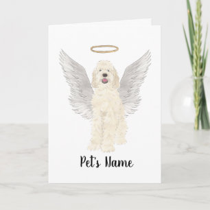 Cream White Doodle Sympathy Memorial Kaart