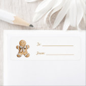 Cream White Gingerbread Cookie Christmas   Etiket (Insitu)