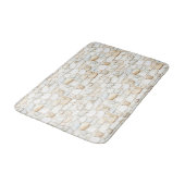 Cream White Grey Faux Stones   Badmat (Gekanteld)