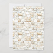 Cream White Grey Faux Stones Birthday Kaart (Achterkant)