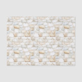 Cream White Grey Faux Stones Birthday Tissuepapier (Voorkant)
