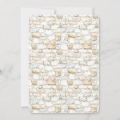 Cream White Grey Faux Stones Bridal Shower Kaart (Achterkant)