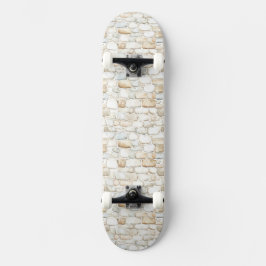 Cream White Grey Faux Stones   Persoonlijk Skateboard