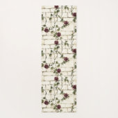 Cream White Grey Faux Stones Roses Yogamat (Achterkant)