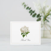 Cream White Hydrangea Bloom Traditional Thank You Briefkaart (Staand voorkant)