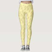 Cream White Mountain Biking Pattern Leggings (Voorkant)