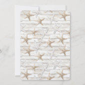 Cream White Ocean Starfish Beach Vrijgezellenfeest Kaart (Achterkant)