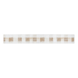 Cream White Plaid Stripes   Grosgrain Lint