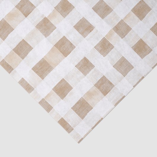 Cream White Plaid Stripes Tissuepapier (Detail)