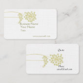 Cream White Professional Minimalist Modern Elegant Visitekaartje (Voorkant / Achterkant)