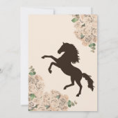 Cream White Rose Western Charro Quinceañera Kaart (Achterkant)