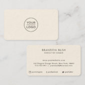 Cream White UV Paper Custom logo visitekaartjes (Voorkant / Achterkant)