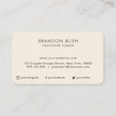 Cream White UV Paper Custom logo visitekaartjes (Achterkant)