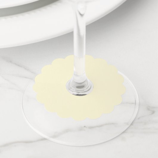 Cream Wijnglaslabel (Dichtbij)