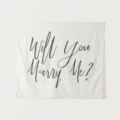 Cream Wil Je Met Me Trouwen Huwelijksaanzoek Wandkleed (Voorkant (horizontaal))