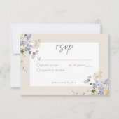 Cream Wildflower Garden Elegant Wedding RSVP Kaartje (Voorkant)