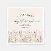 Cream Wildflower Wedding in Boho Style Servet (Voorkant)