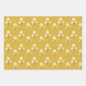 Cream Wildflowers Floral Retro Vintage Inpakpapier Vel (Voorkant)