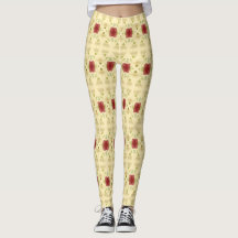 Cream with Burgundy Floral