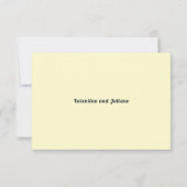 Cream With Slate Text Wedding RSVP (Achterkant)