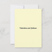 Cream With Slate Typography Portrait Wedding RSVP (Achterkant)