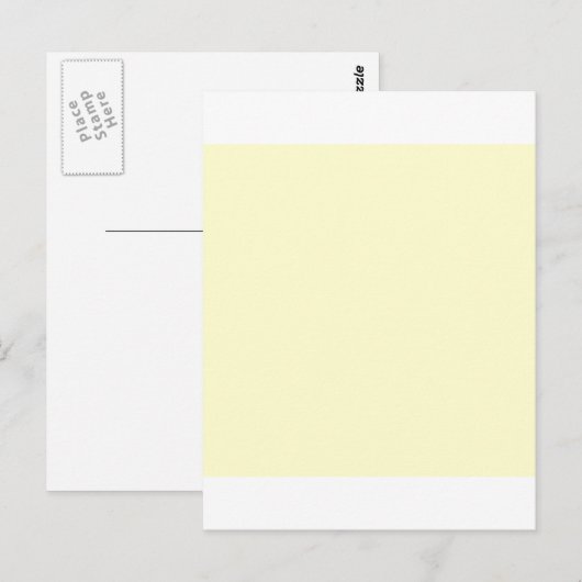 Cream Yellow Briefkaart (Voorkant / Achterkant)