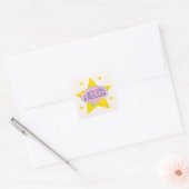 Cream & Yellow Star Motivatie cirkel Sticker (Envelop)