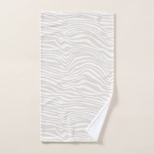Cream Zebra Print Bad Handdoek (Handdoek)