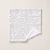 Cream Zebra Print Bad Handdoek (Wasdoekje)