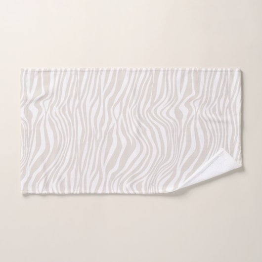 Cream Zebra Print Bad Handdoek (Handdoek)